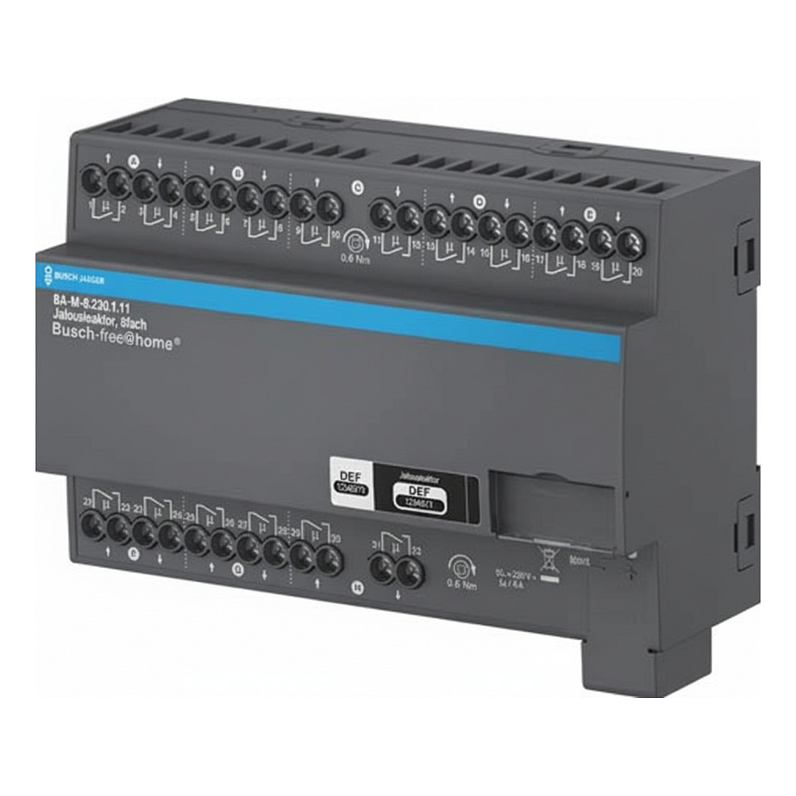 BUSCH JAEGER BJ BA-M-8.230.1.11 Jalousieaktor. 8fach 230 V. REG