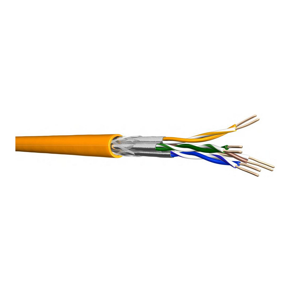 Draka Verlegekabel UC900 HS23, Cat 7, S/FTP, PiMF, orange, 50 m Ring Netzwerk