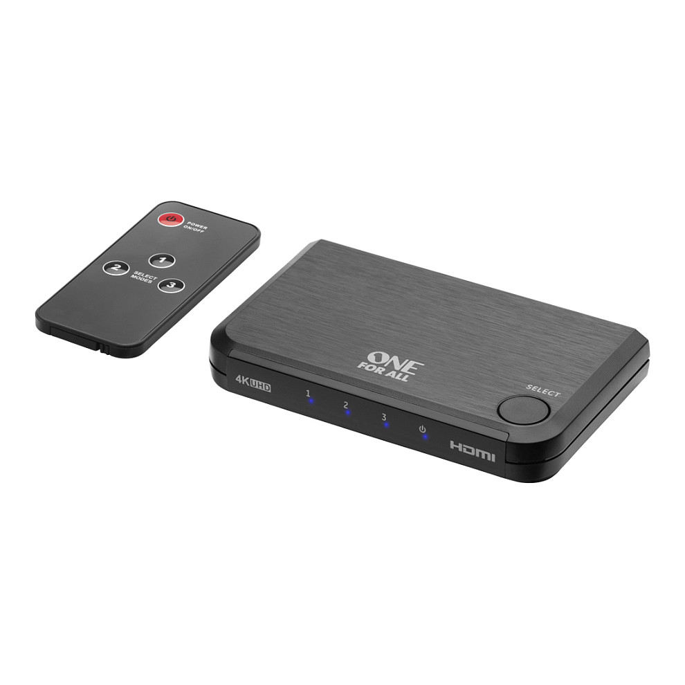 One for all Intelligenter HDMI-Switch SV1632 4K, HDMI Switch (schwarz, Full-HD HDMI Umschalter) Switching Hubs