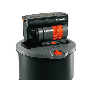 Komplett-Set mit Versenk-Viereckregner OS 140 (grau/orange. 12-teilig)