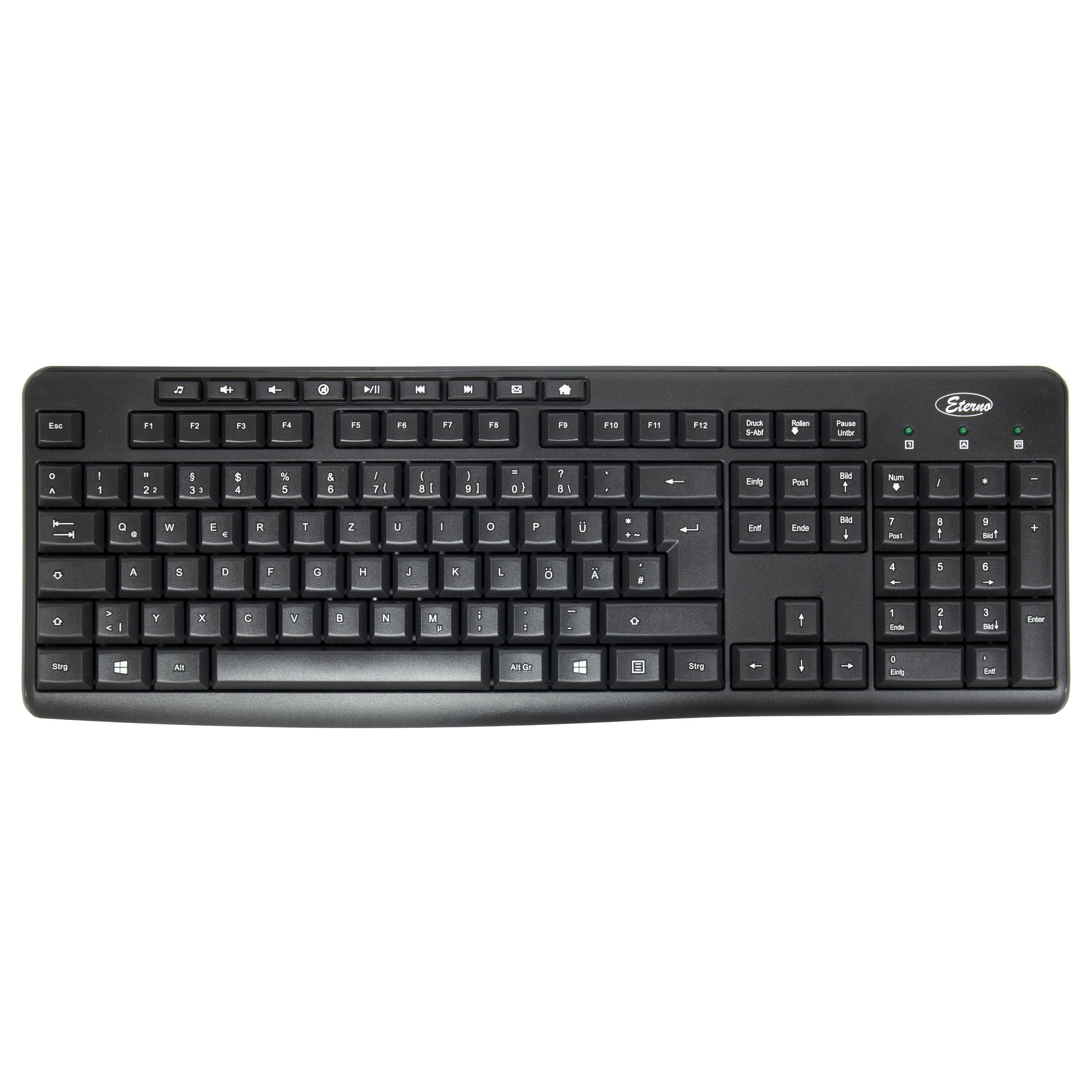 Inter-Tech Tas KB-208-II Tastatur + Maus-Set, drahtlos