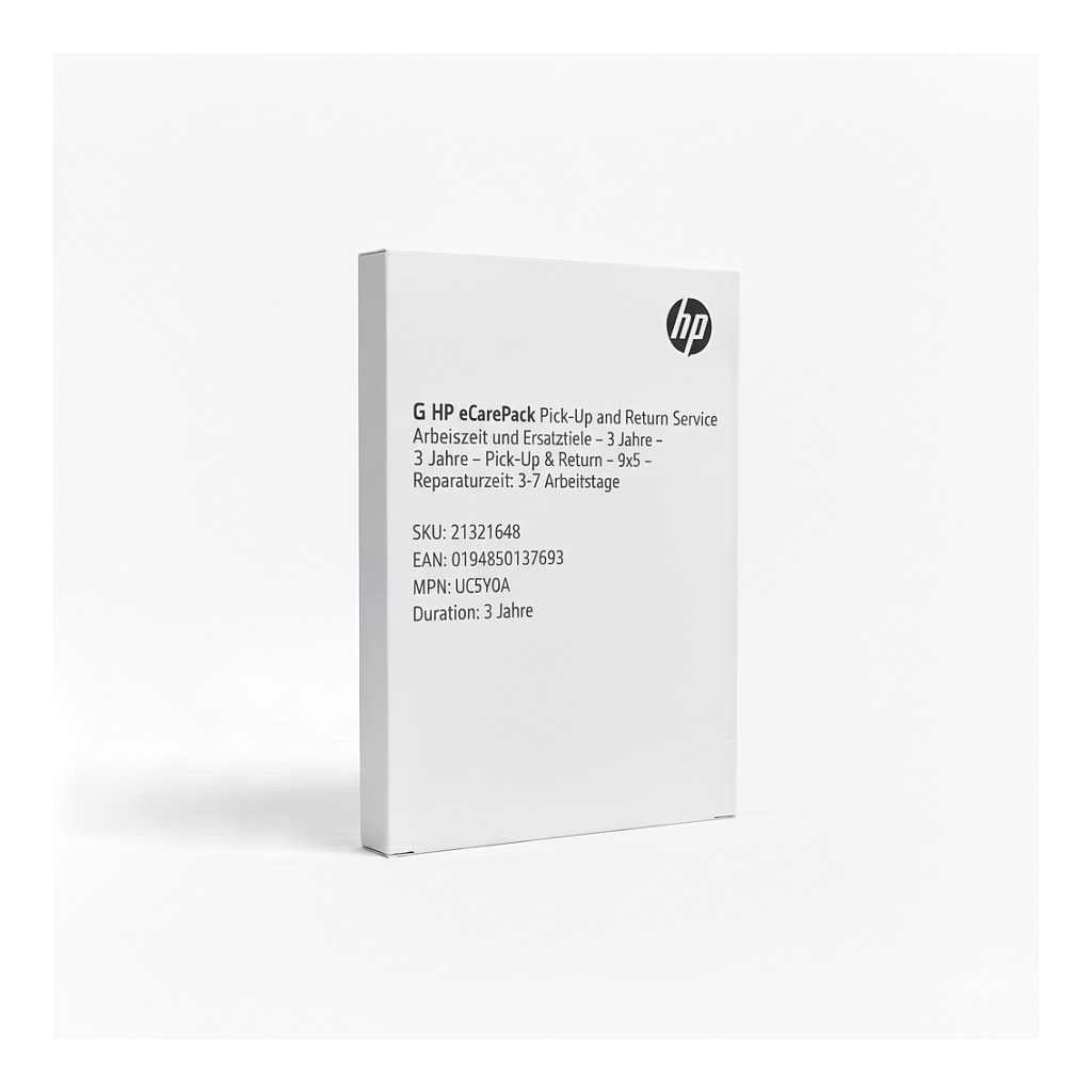 G HP eCarePack Pick-Up and Return Service Arbeitszeit und Ersatzteile - 3 Jahre - Pick-Up & Return - 9x5 - Reparaturzeit: 3-7 Arbeitstage Zubehör Notebooks