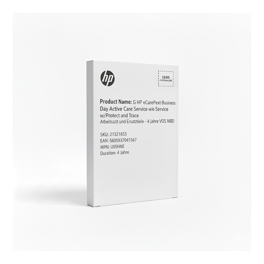 G HP eCarePack Next Business Day Active Care Service w/Protect and Trace Arbeitszeit und Ersatzteile - 4 Jahre VOS NBD Zubehör Notebooks
