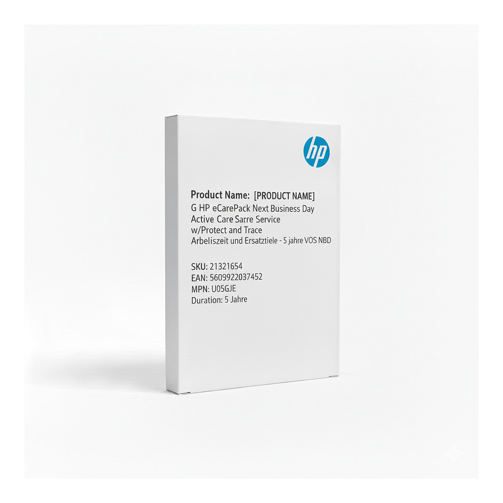 G HP eCarePack Next Business Day Active Care Service w/Protect and Trace Arbeitszeit und Ersatzteile - 5 Jahre VOS NBD Zubehör Notebooks