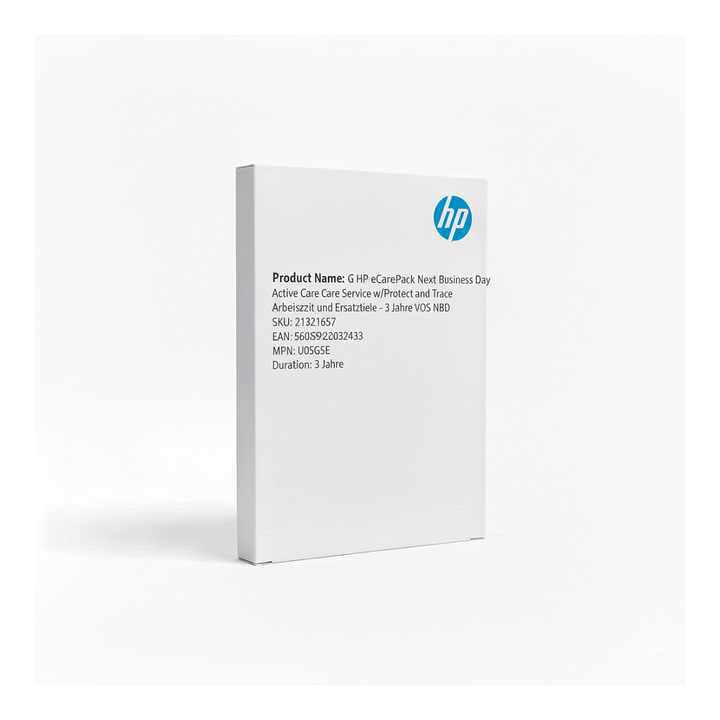 G HP eCarePack Next Business Day Active Care Service w/Protect and Trace Arbeitszeit und Ersatzteile - 3 Jahre VOS NBD Zubehör Notebooks