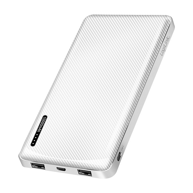 LogiLink Power Bank 10000mAh 1xUSB-C 2x USB-A White Powerbanks