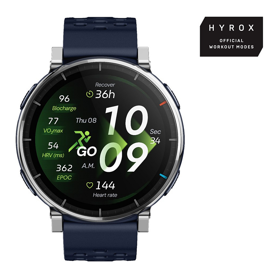 Amazfit Active 3 Premium Dark Blue Smartwatch HYROX-Modus