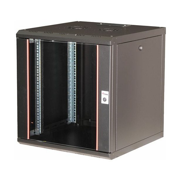 19" Netzwerkschrank Glastür PM 600x600mm 12HE schwarz