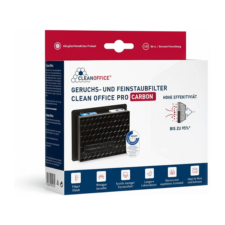 1x2 Clean Office Pro Carbon Feinstaubfilter 150 x 120 mm