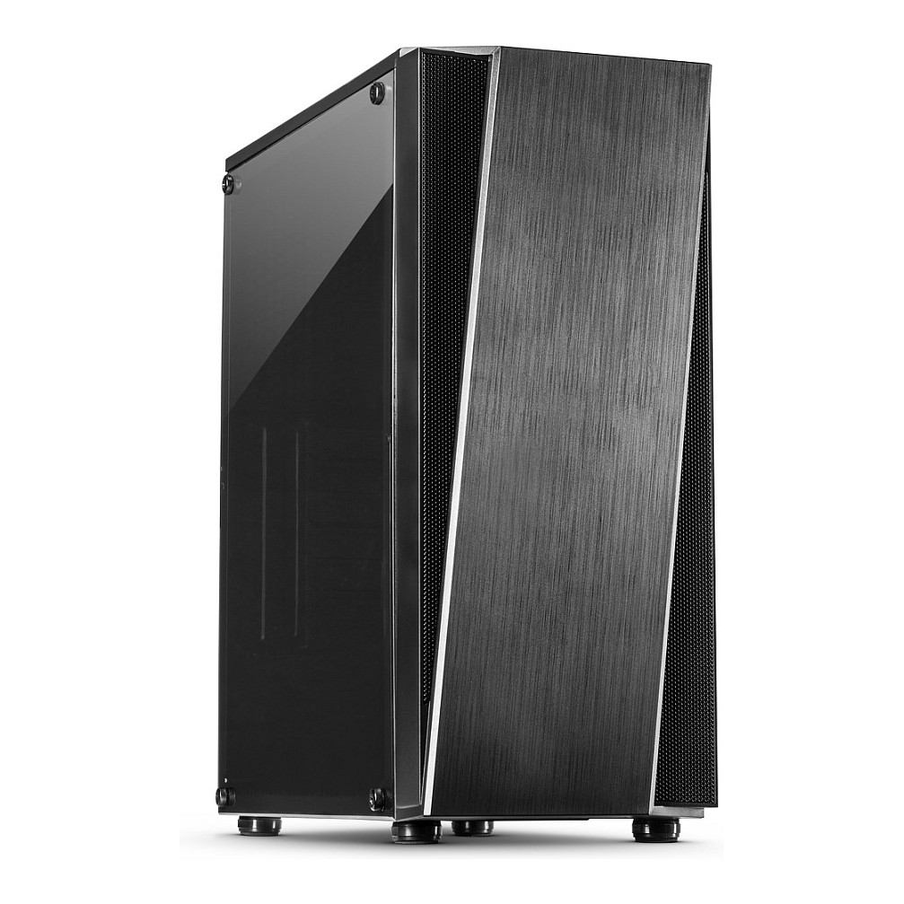 Inter-Tech T-11 TELEVEN (noir, Seitenteil aus Acrylglas)
