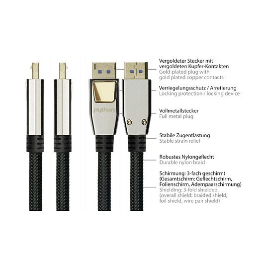 Alcasa DP20-PY030 HDMI cable