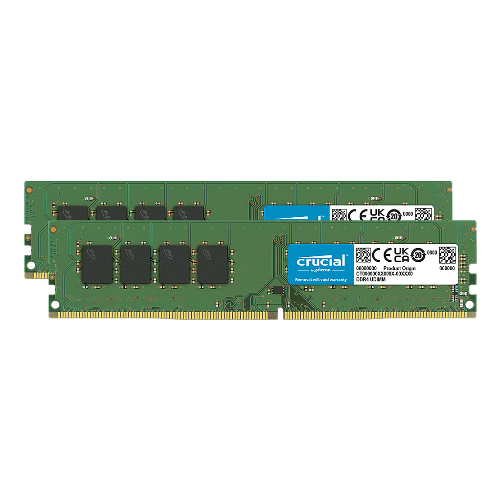 64GB Crucial (2x32GB) Kit 3200MHz UDIMM green
