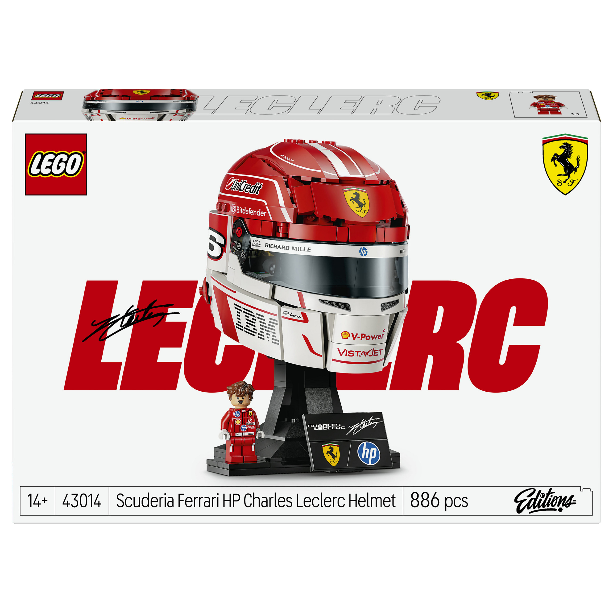 LEGO Scuderia Ferrari HP Charles Leclerc Helmet 43014 Spielwaren