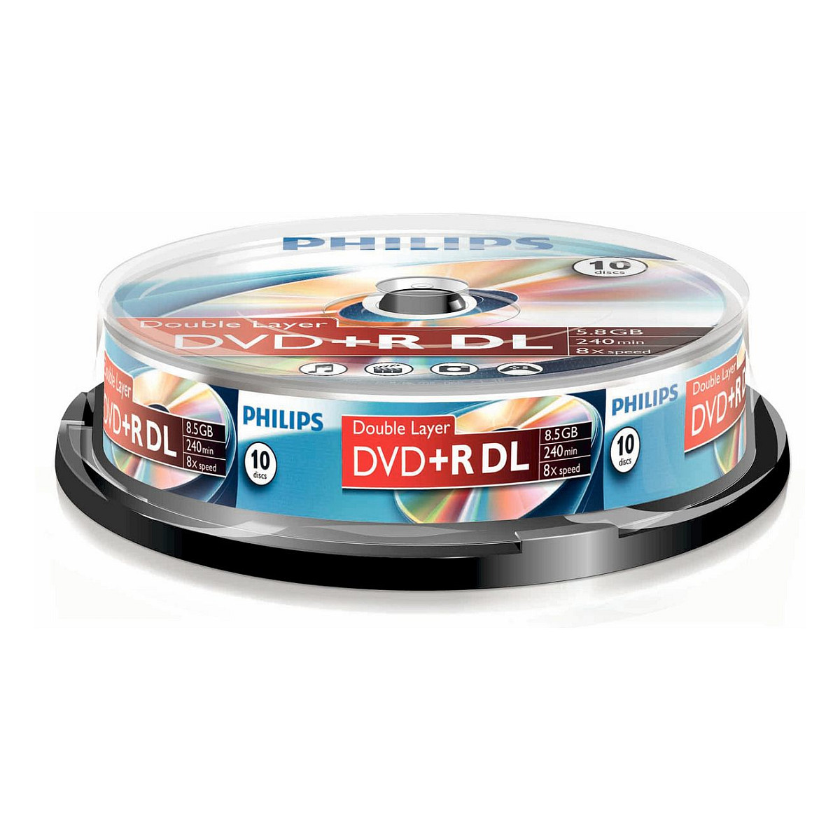 1x10 Philips DVD+R 8,5GB DL 8x SP