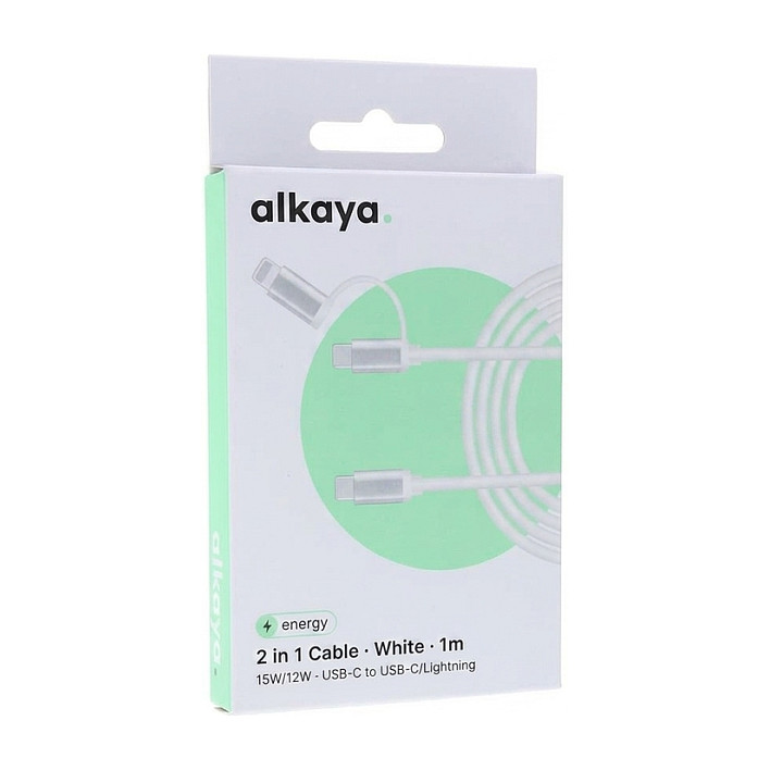 alkaya Speed Flex Datenkabel Geflochten 65W, 1m weiss Smartphone Zubehör