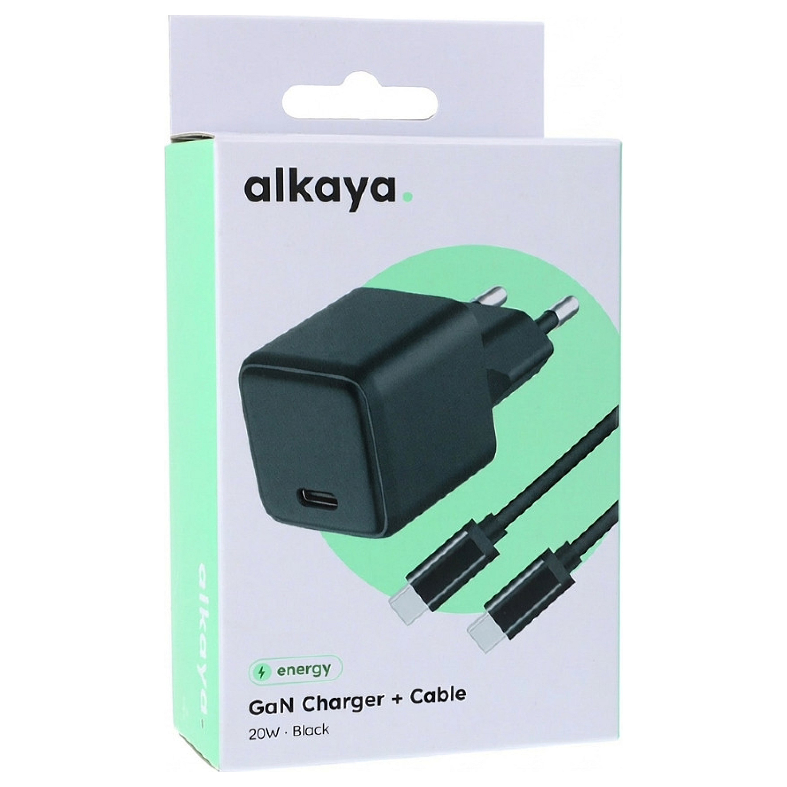 alkaya NEXUS Speed Flex Charger Set GaN Technologie 20W schwarz Smartphone Zubehör