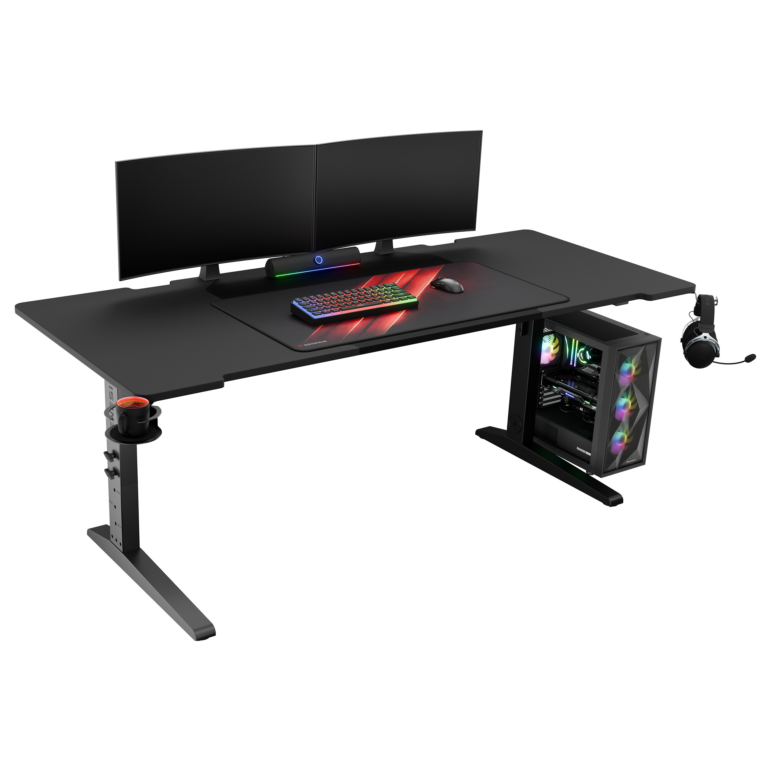Genesis Gaming Tisch HOLM Modular 180 schwarz