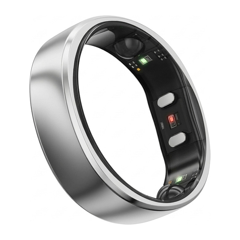 RingConn Smart Ring Gen2 Air für Frauen und Männer - Schlaf- und Fitness Tracking Wearable - Herzfrequenz - Galaxie-Silber Größe 8 Smartwatch