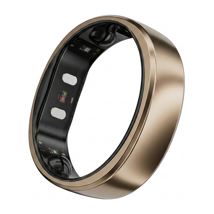 RingConn Smart Ring Gen2 Air für Frauen und Männer - Schlaf- und Fitness Tracking Wearable - Herzfrequenz - Dünengold Größe 12 Smartwatch