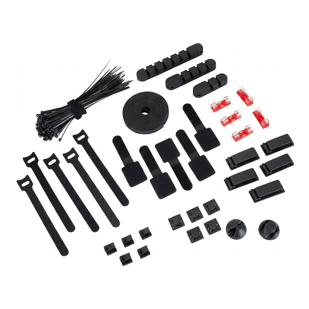 Sharkoon OfficePal Cable Organizer (schwarz, 136-teilig) Büro-Ausstattung