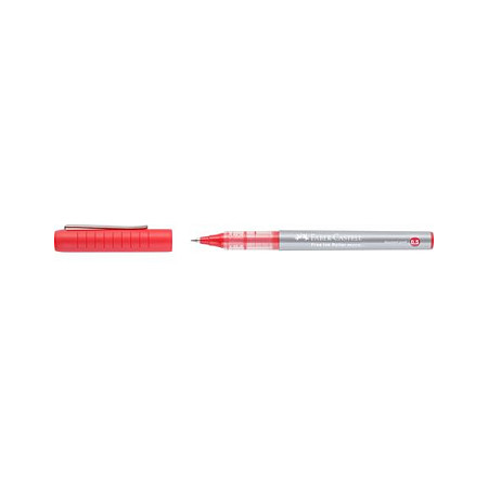 FABER-CASTELL Free Ink Tintenroller grau 0.5 mm Schreibfarbe: Rot