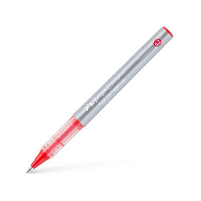 FABER-CASTELL Free Ink Tintenroller grau 0.7 mm Schreibfarbe: Rot Toner