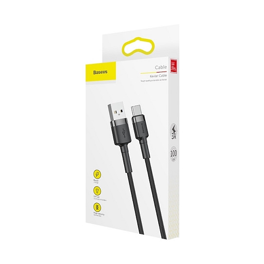 Baseus Cafule USB Type A - Type C M/M 1m (Noir/Gris)