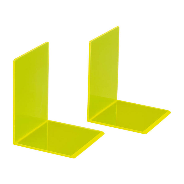 Maul Buchstütze 3513611 Produktabmessung, Höhe:130 mm Transparent-Gelb 2 St.
