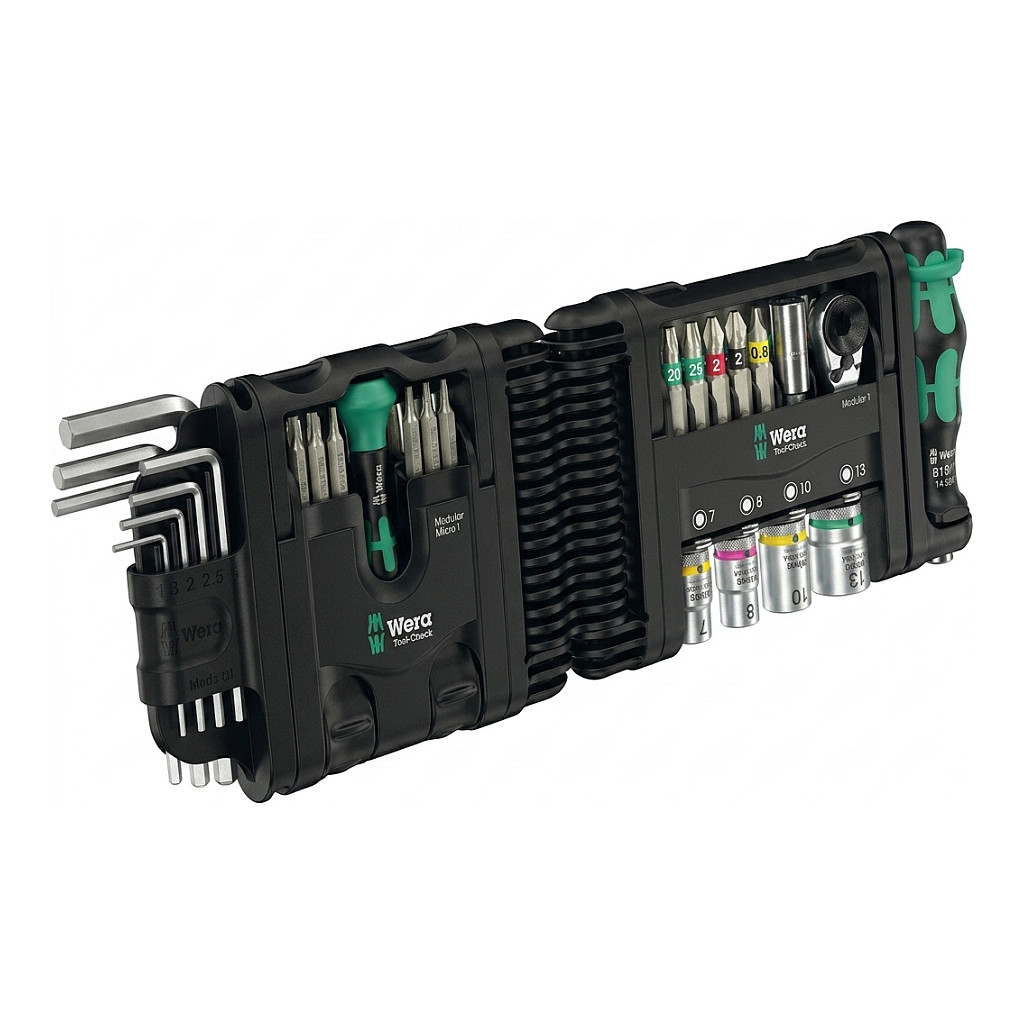 Tool-Check Modular Set 1, mit 3 Werkzeugmodulen (schwarz/grn, 50-teilig, inkl. 1/4