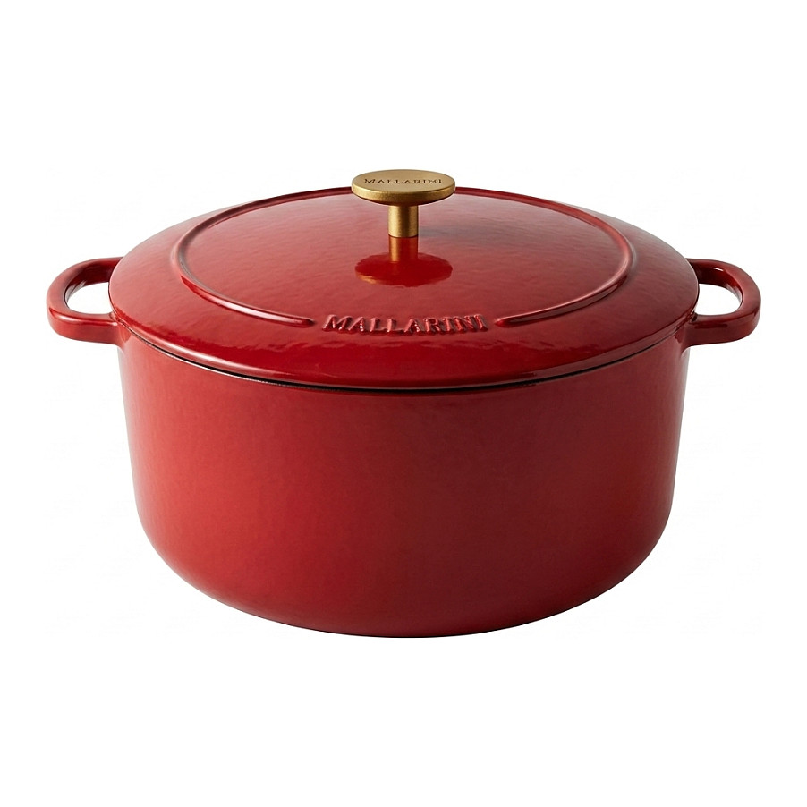 Bellamonte Auflaufform, Brter, Gusseisen 24cm rund rot Haushaltskleingeräte