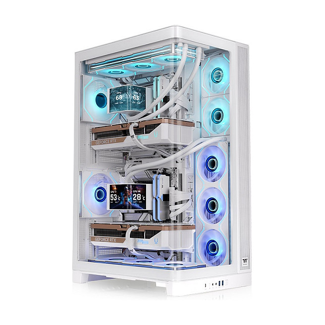 Thermaltake CAPO X Snow White Full Tower PC-Gehäuse Weiß Seitenfenster