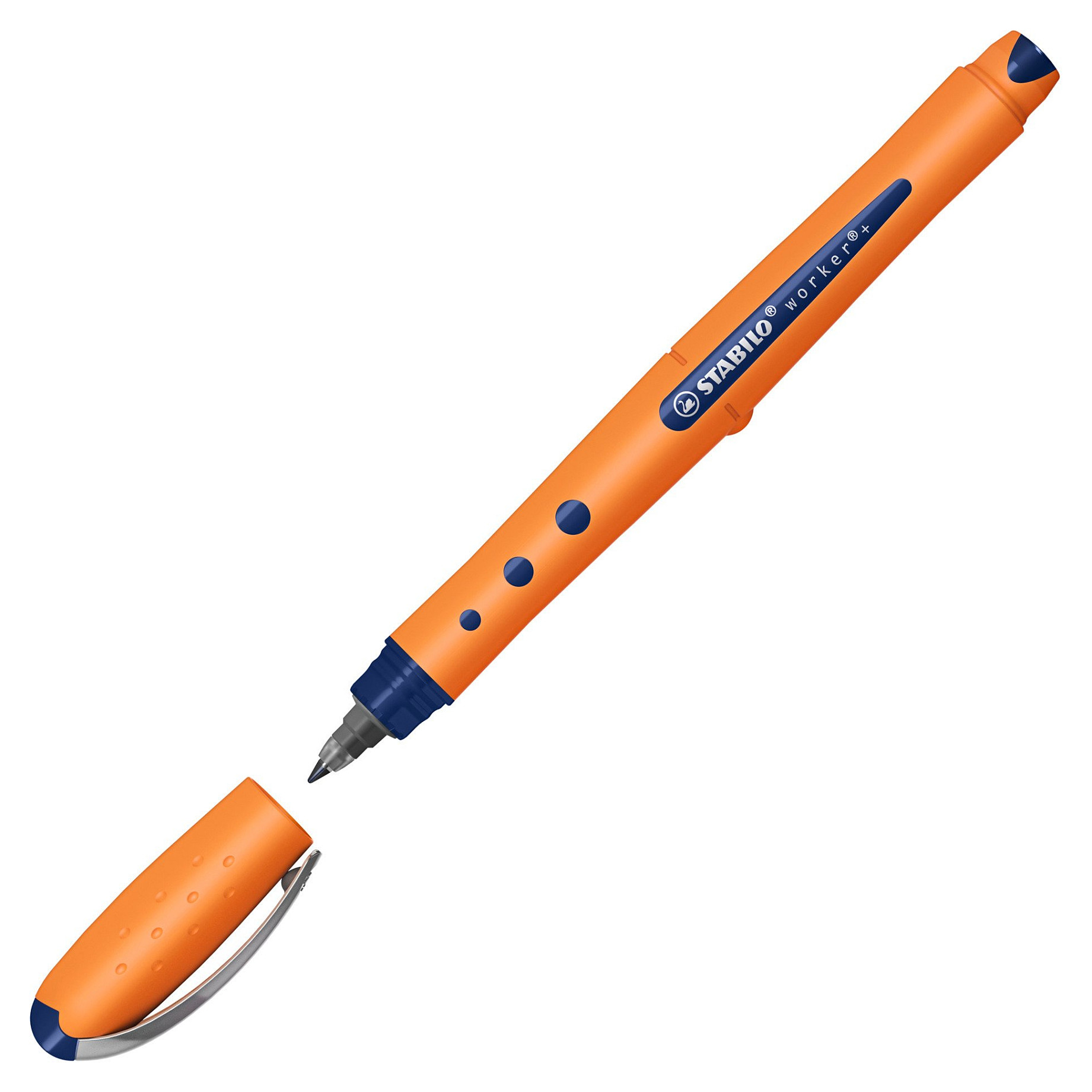 STABILO worker+ Tintenroller medium - 0,5 mm - blau