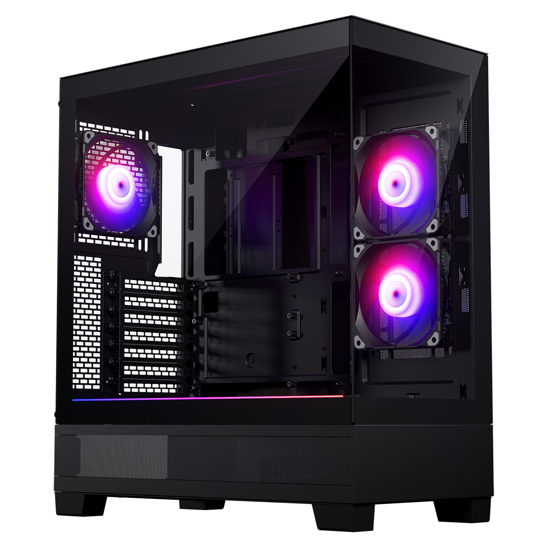 Phanteks XT View (schwarz, Tempered Glass x 2) Midi-/Mini-Tower