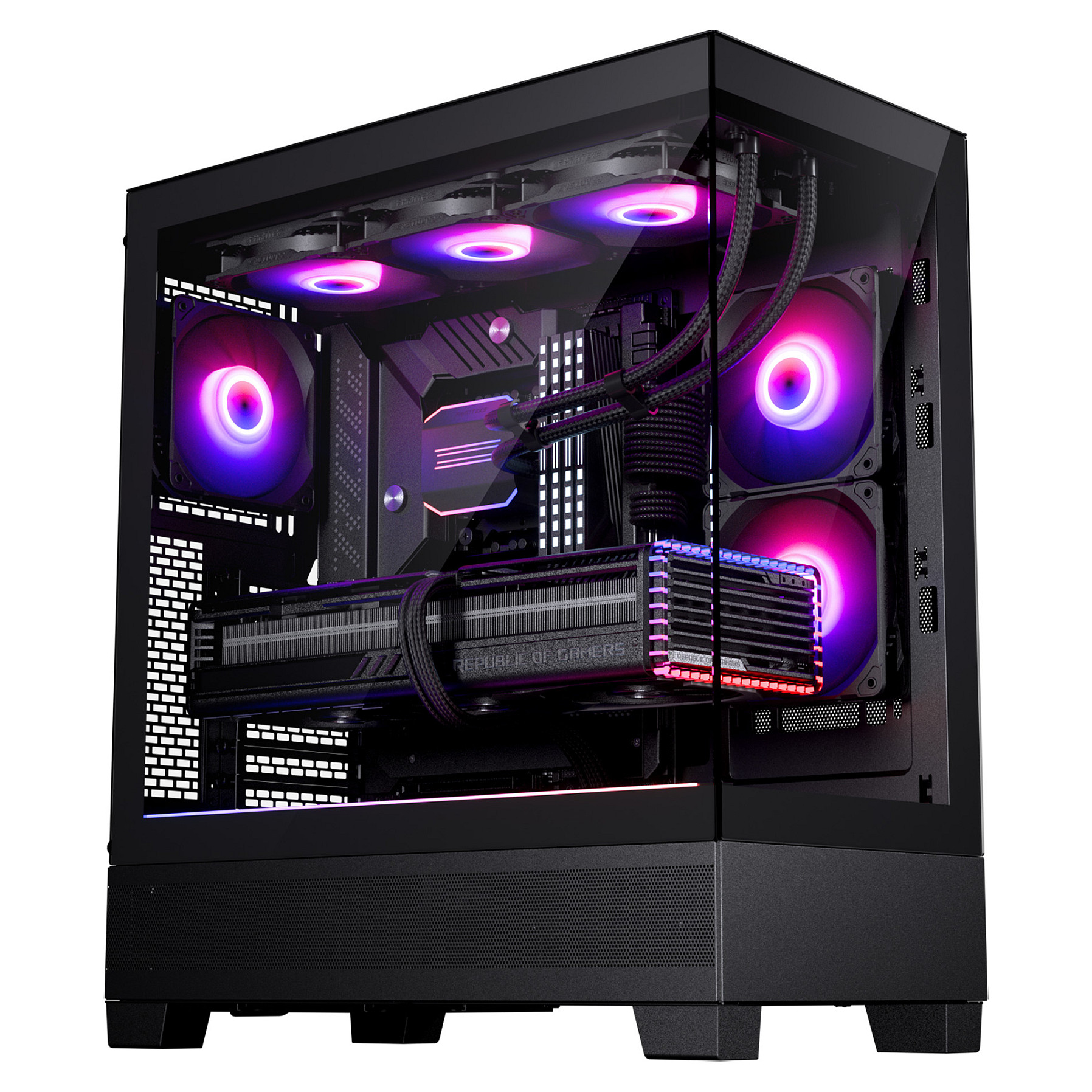 Phanteks XT View (schwarz, Tempered Glass x 2)