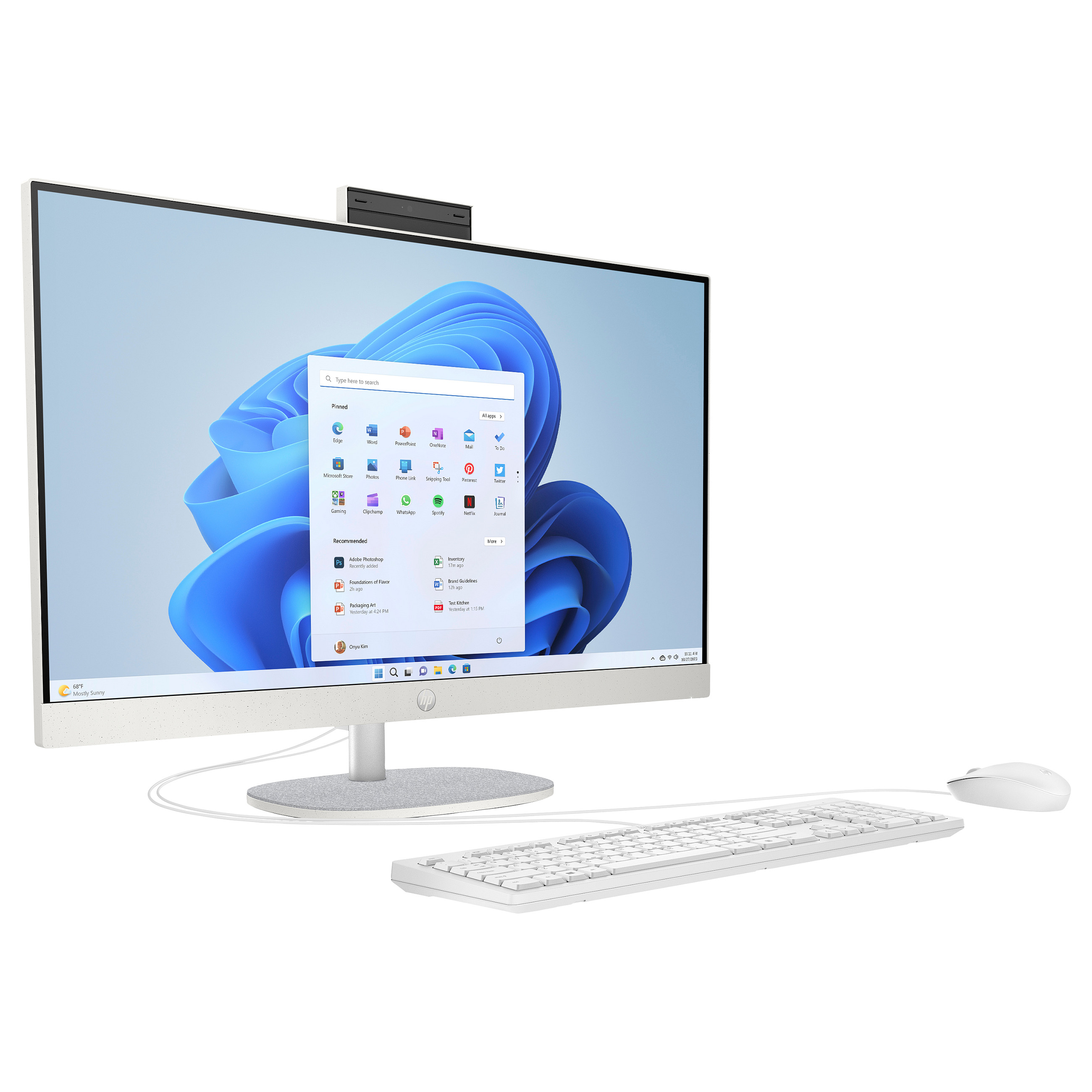 AIO HP 27-cr1071ng CU7 155U/16GB/512SSD/W11 Home white