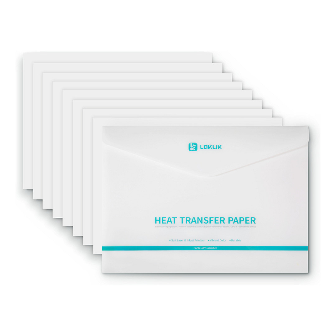 LOKLiK Transferpapierbogen - Hell - 8er-Pack