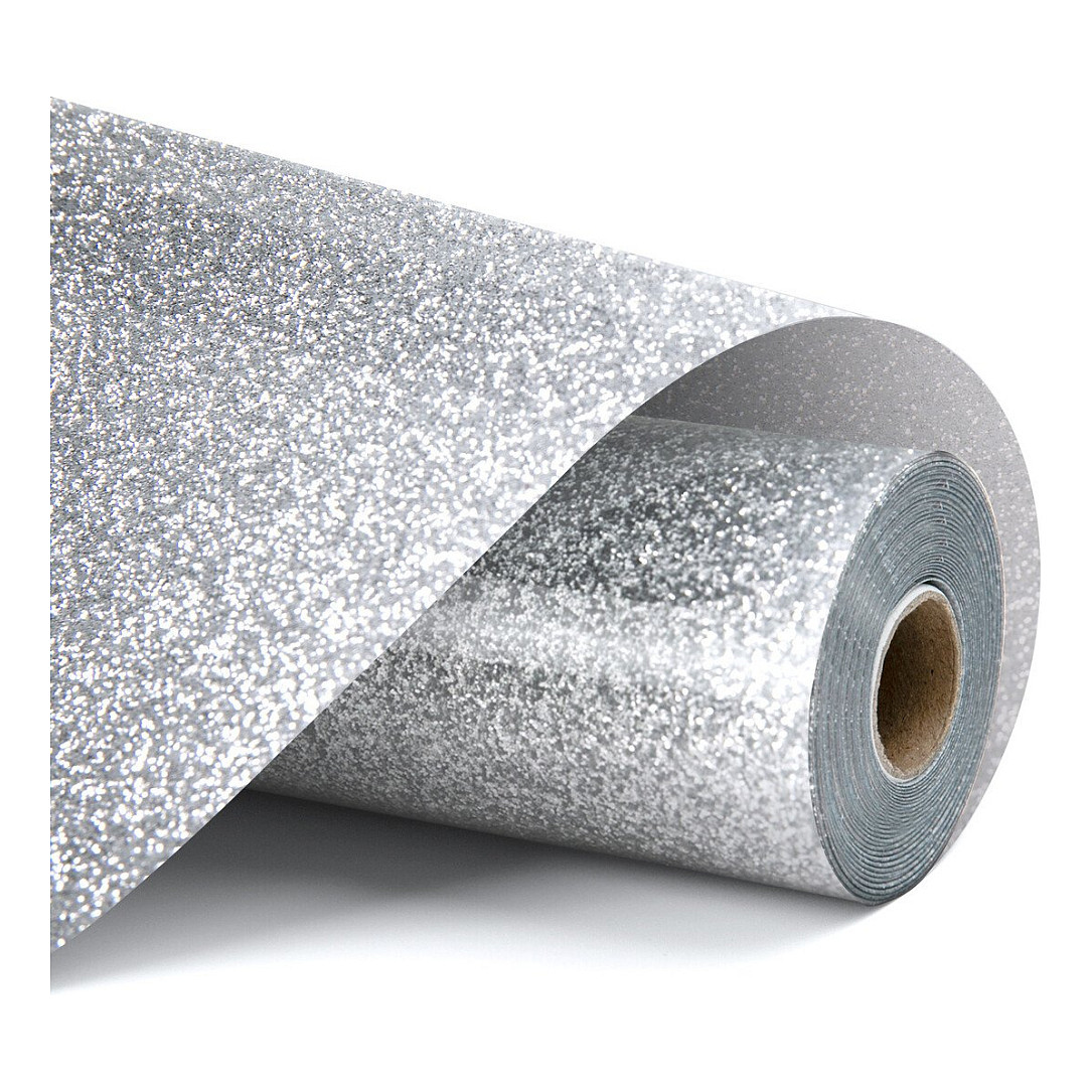 LOKLiK Plotterfolie Glitzer - Silber - 30,5 x 90 cm