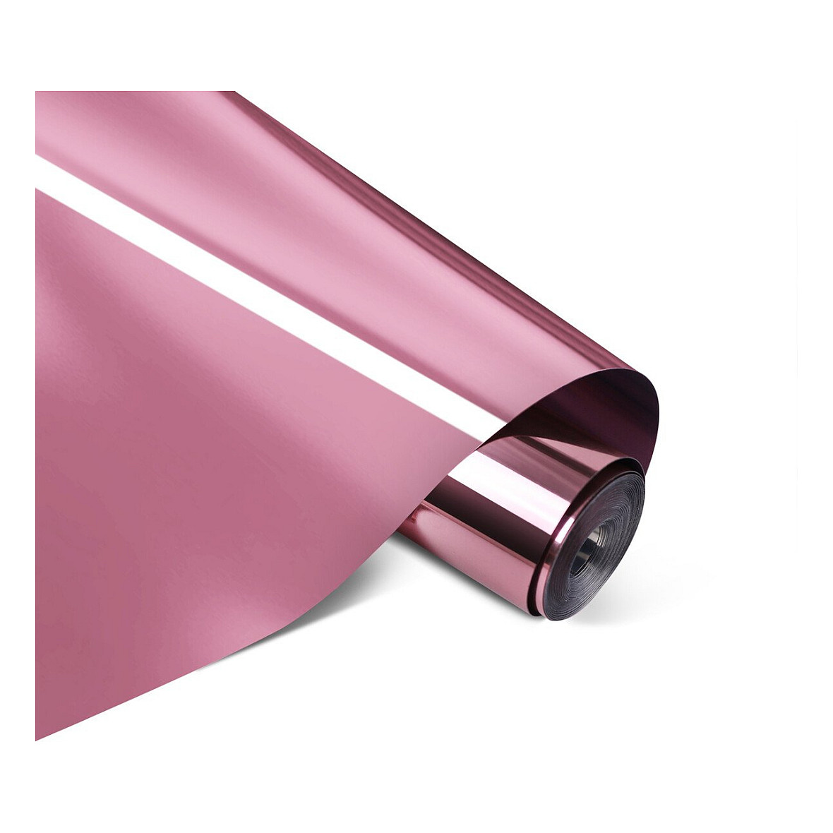 LOKLiK Permanent Klebefolie Vinyl Spiegelnd-Metallic - Roségold - 30,5 x 180 cm