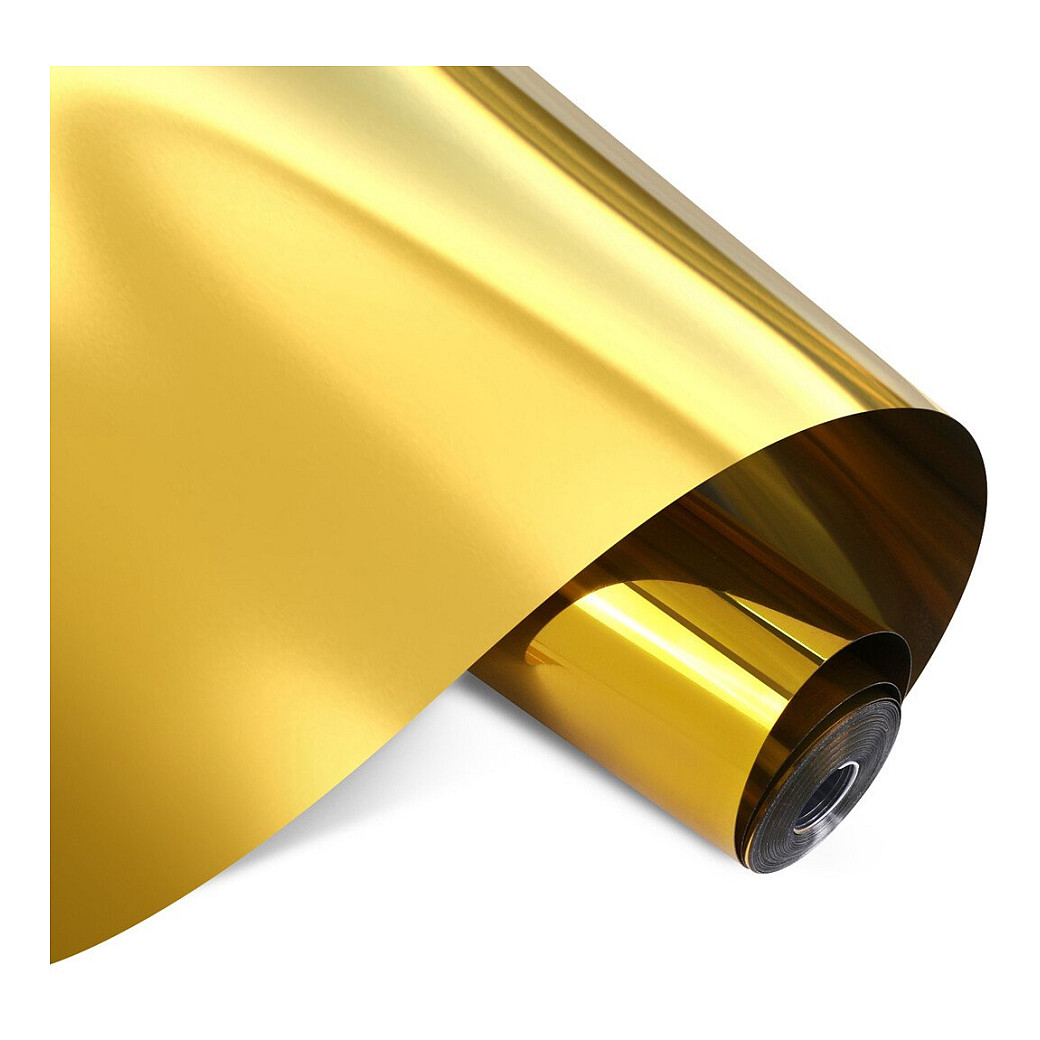LOKLiK Permanent Klebefolie Vinyl Spiegelnd-Metallic - Gold - 30,5 x 180 cm