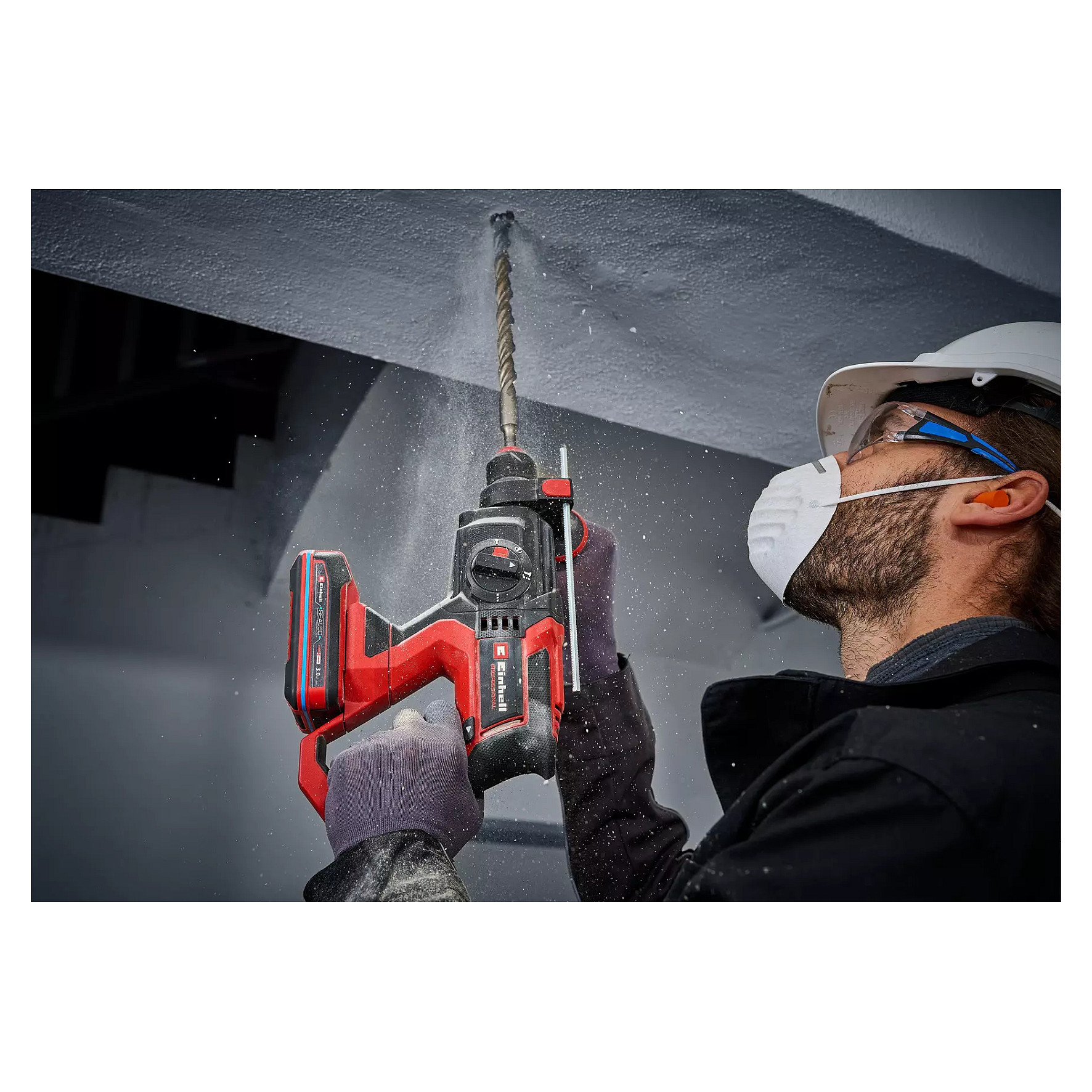 Professional Akku-Bohrhammer TP-HD 18/22 D Li BL - Solo, 18Volt (schwarz/rot, ohne Akku und Ladegert, in E-Case)