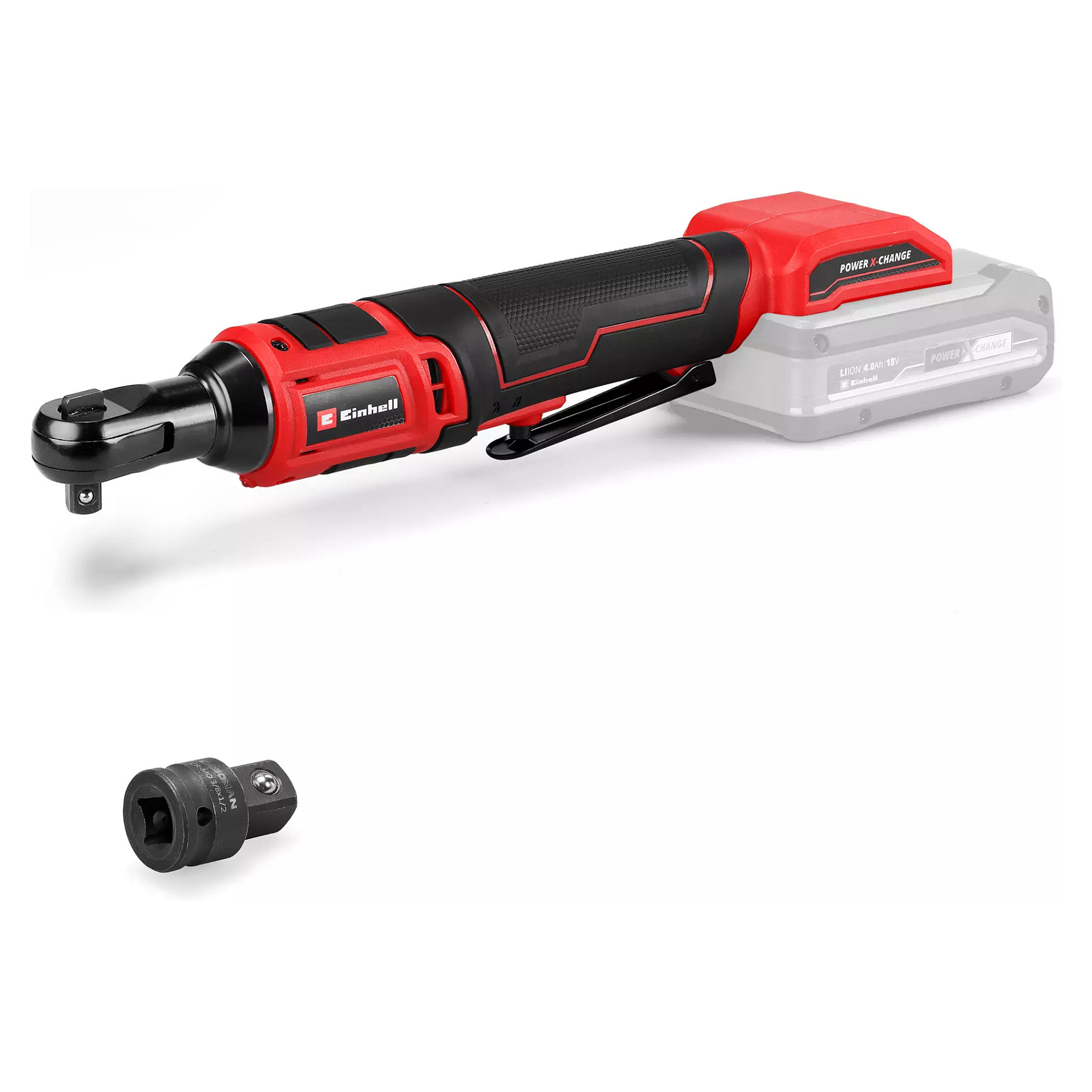 Power X-Change Akku-Ratschenschrauber TE-RW 18/60 Li-Solo, 18Volt (rot/noir, sans Akku et Ladegert, 3/4"", nutzbar als Handratsche)