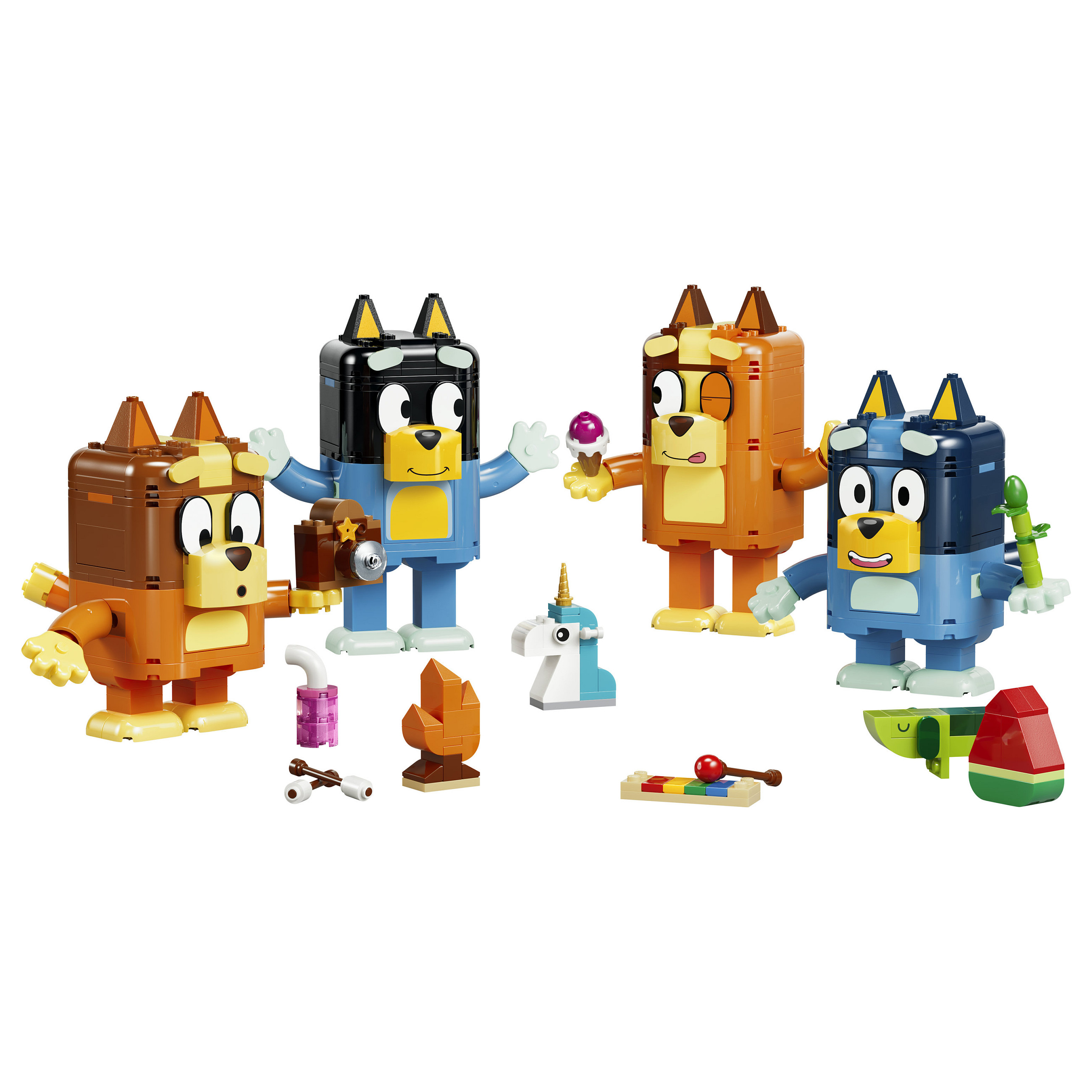 LEGO Blueys Familie aus Steinen
