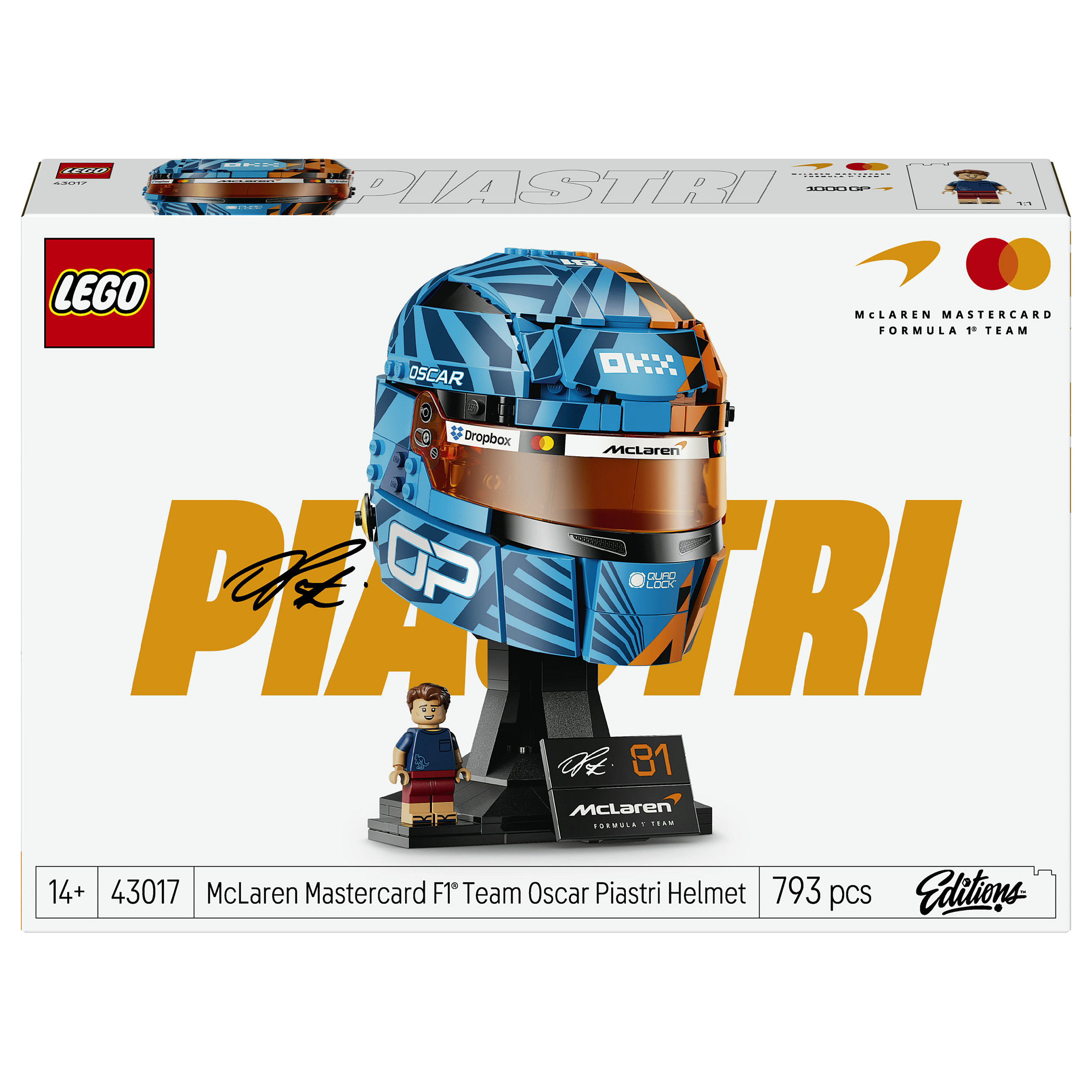 LEGO 43017 43017 Editions McLaren Mastercard Oscar-Piastri Helm (1.5.) Spielwaren