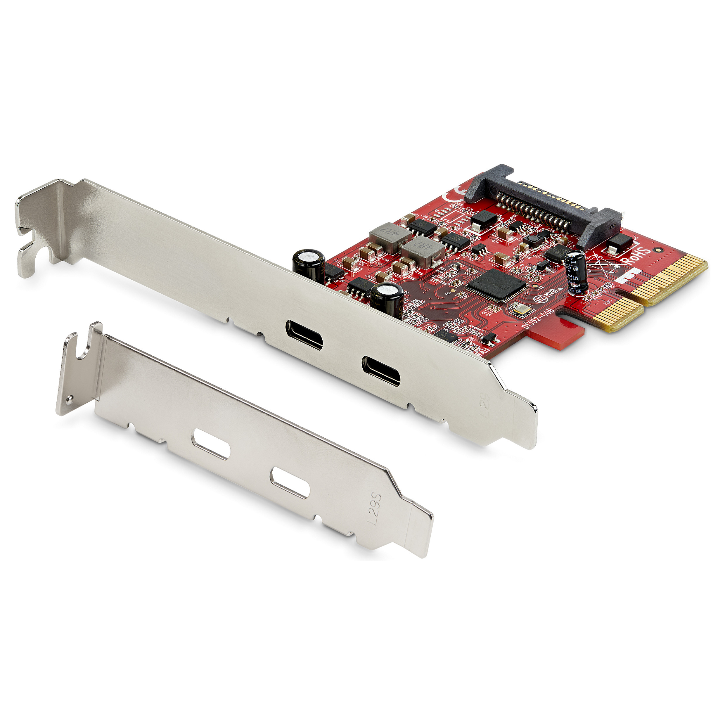 STARTECH.COM 2-Port PCIe USB 3.1 Card - 2x USB-C 3.1 Gen 2 Up to 10Gbps - PCIe Gen 3 x4 - ASM3142 Chipset - Windows Linux and macOS