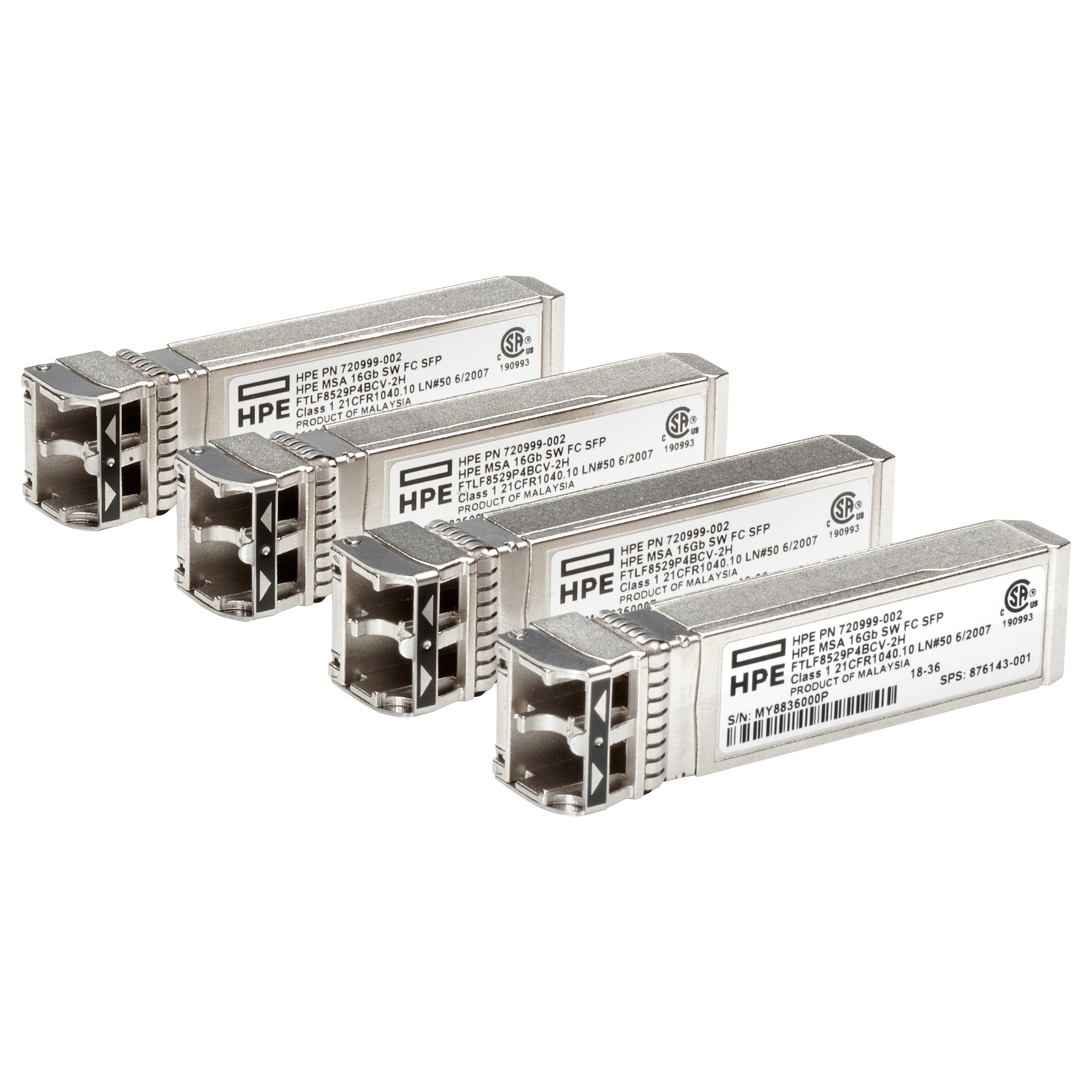 HPE MSA 32Gb SFP+ Short Wave Fibre Channel 4-pack Transceiver Bundle network transceiver module