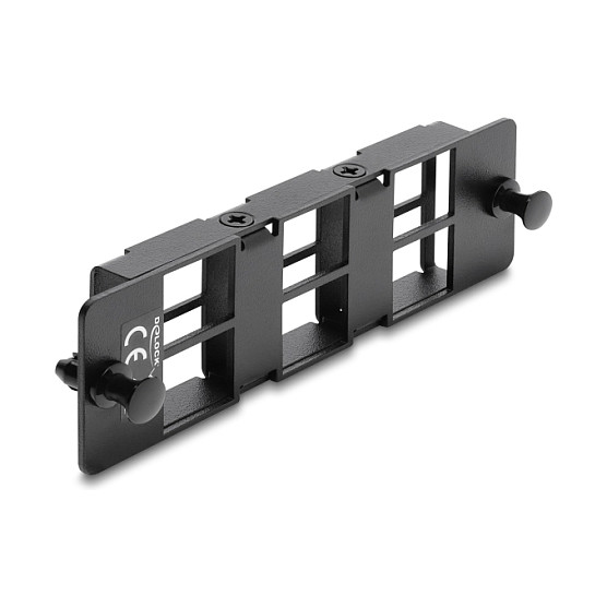 DELOCK Adapter Panel für Keystone Module 6 Port schwarz Netzwerk- und Serverschränke