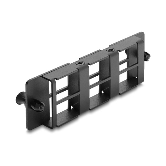 DELOCK Adapter Panel für Keystone Module 6 Port schwarz