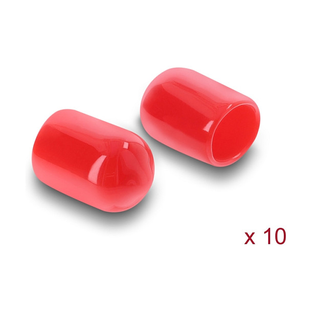 Delock Staubschutz für SMA Stecker 10 Stück Silikon rot Netzwerk- und Serverschränke