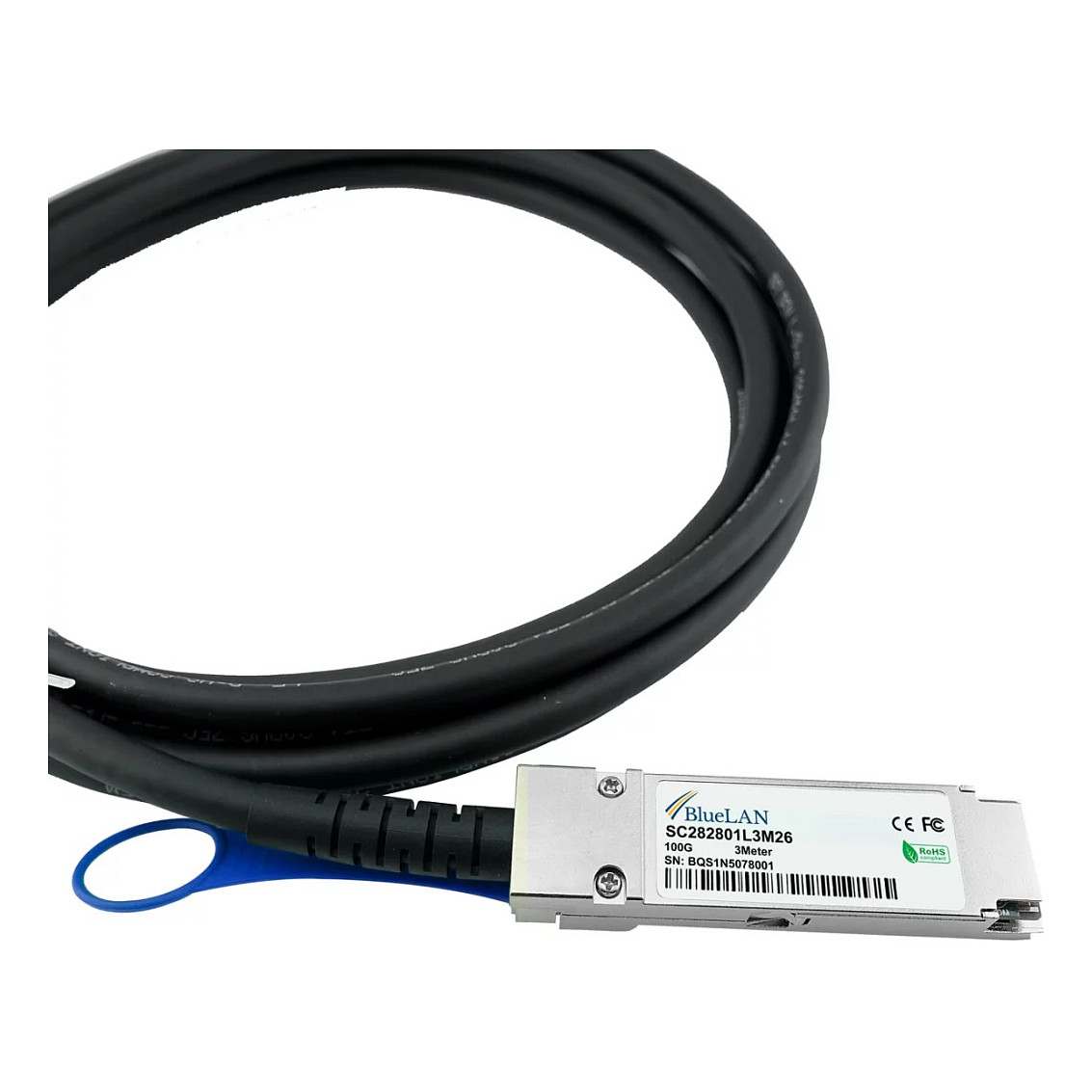 BlueOptics QSFP28-DAC-1M-SS InfiniBand/fibre optic cable