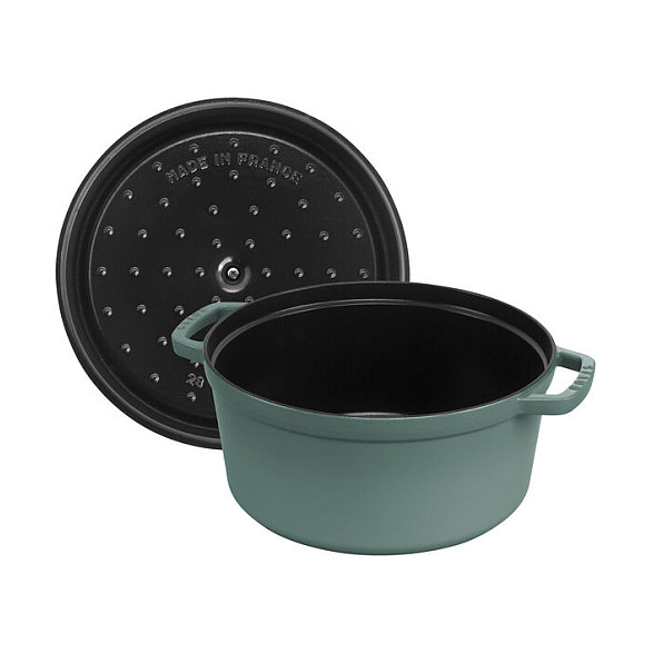 La Cocotte 24cm rund, Eukalyptus, Gusseisen